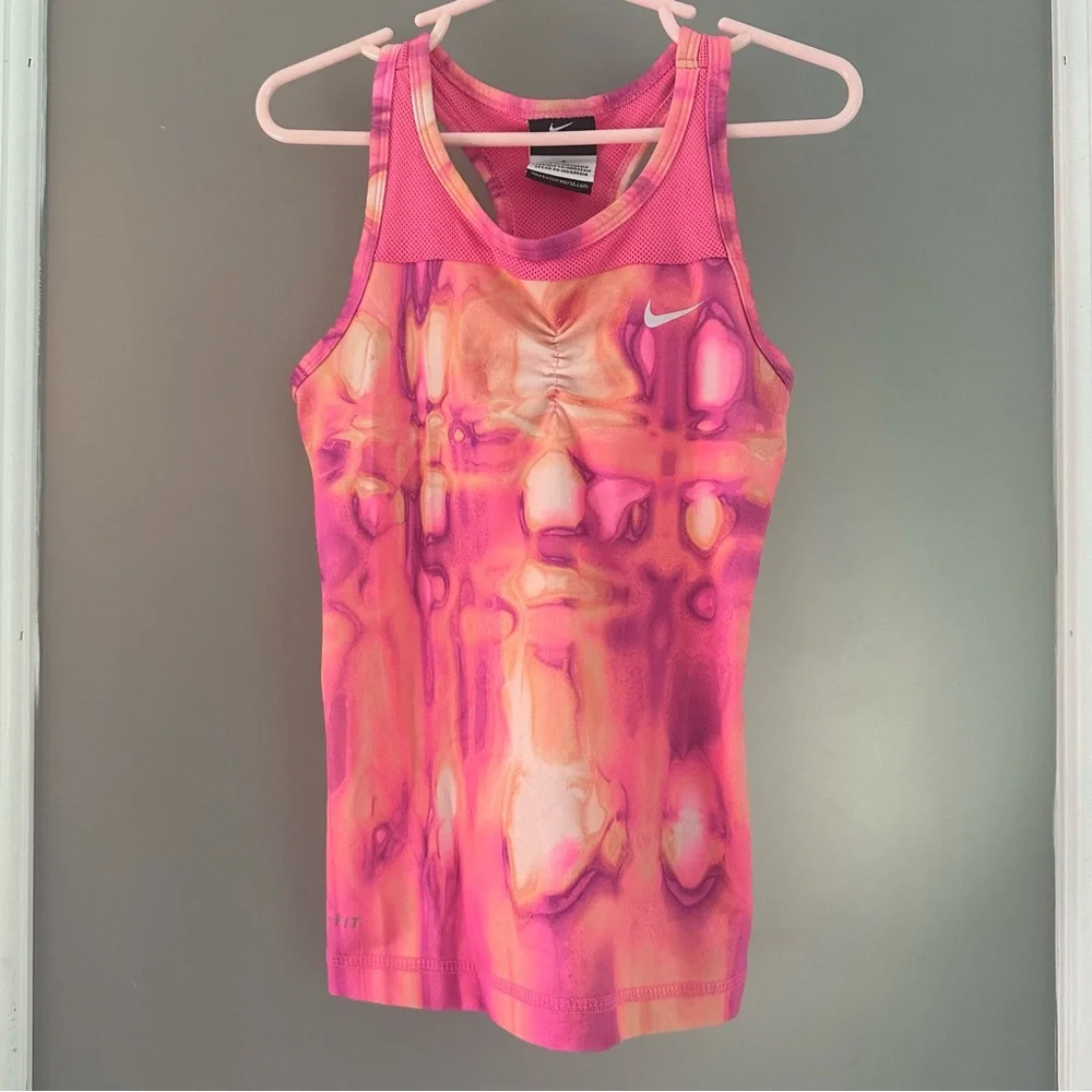 Nike Dri fit girls tank top. -pink, peach & white - Picture 1 of 5